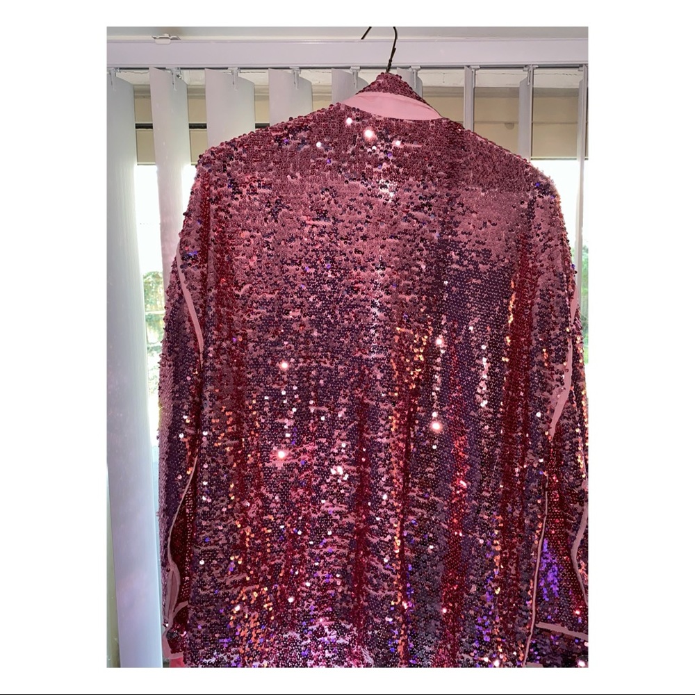 Pink Sequins Button Up Top - Picture 4 of 5